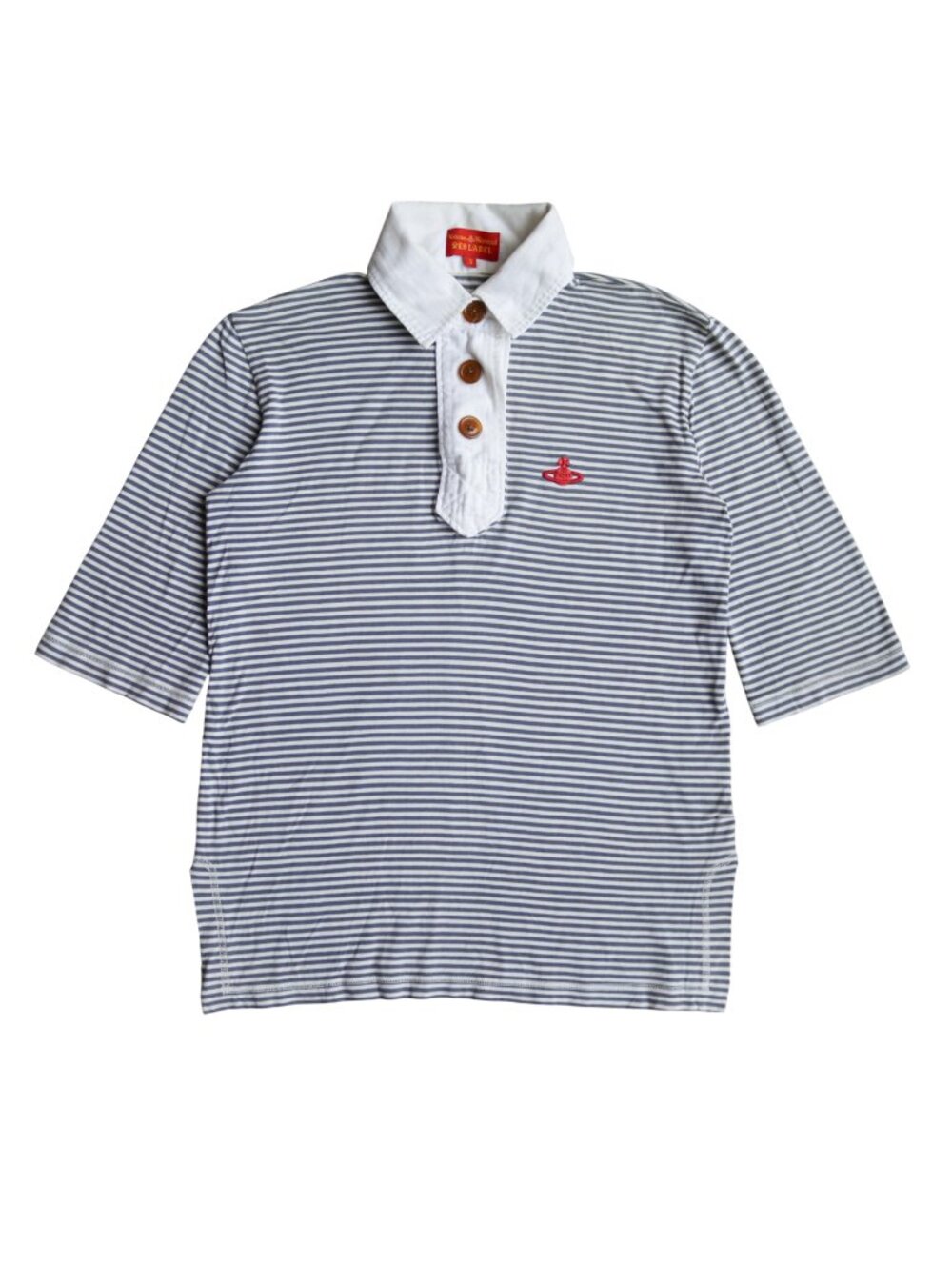 Vivienne Westwood Red Label striped half sleeve embroidered logo polo